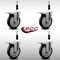 Service Caster 5'' SS Black Poly Swivel 7/8'' Expanding Stem Caster Set Total Lock Brake, 4PK SCC-SSEXTTL20S514-PPUB-BLK-78-4 - alternate 4